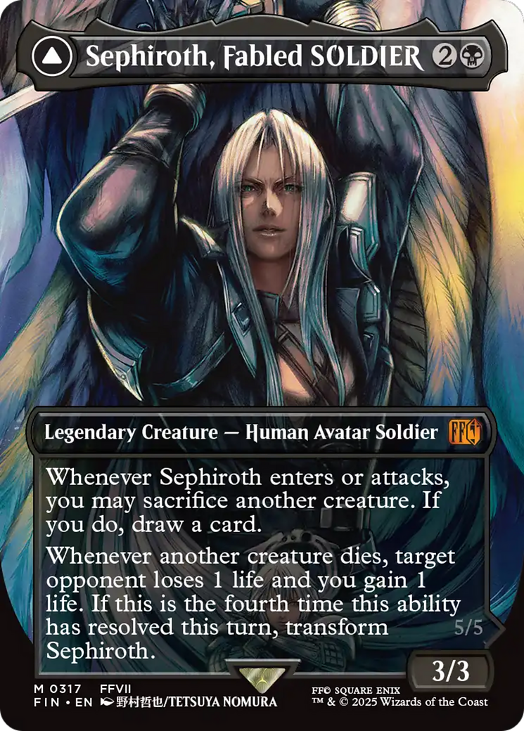 Sephiroth, Fabled SOLDIER // Sephiroth, One-Winged Angel (FIN-317) - FINAL FANTASY (Borderless)