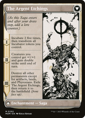 Elesh Norn // The Argent Etchings (MOM-292) - March of the Machine: (Showcase) (Borderless) Foil